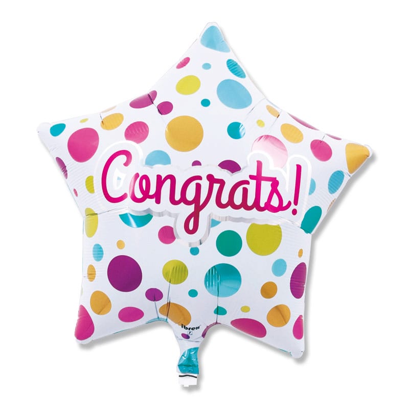 TakaraTec アイブレックスバルーン コングラッツ ドット ホワイト パッケージ入り 0201513301 1個（ご注文単位5個）【直送品】