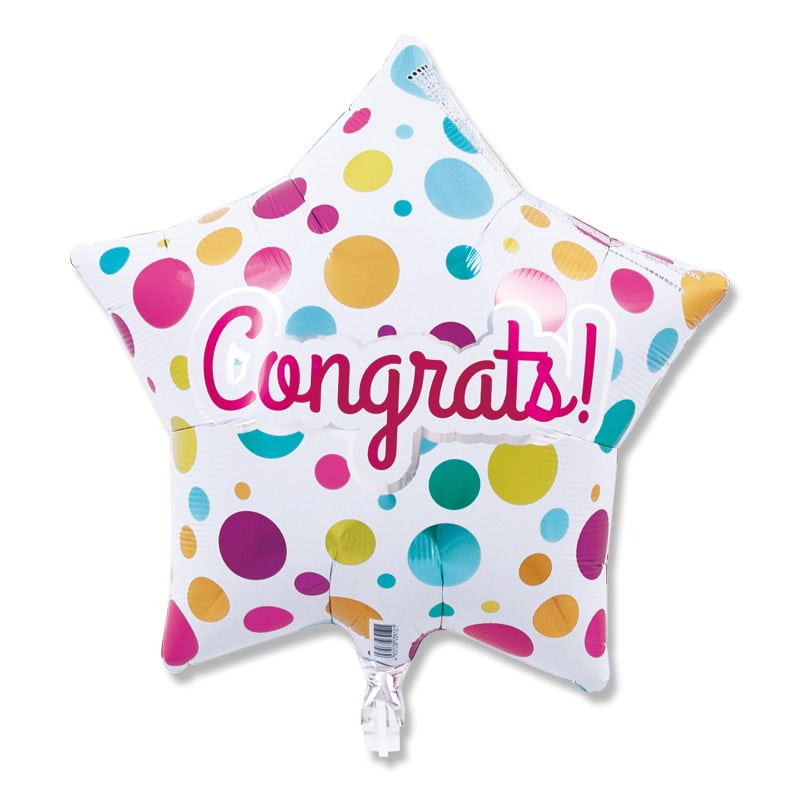 TakaraTec アイブレックスバルーン コングラッツ ドット ホワイト パッケージ入り 0201513301 1個(ご注文単位5個)【直送品】