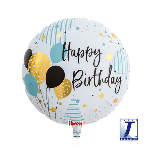 TakaraTec アイブレックスバルーン ハッピーバースデー バルーンズ パッケージ入り 0201513104 1個(ご注文単位5個)【直送品】
