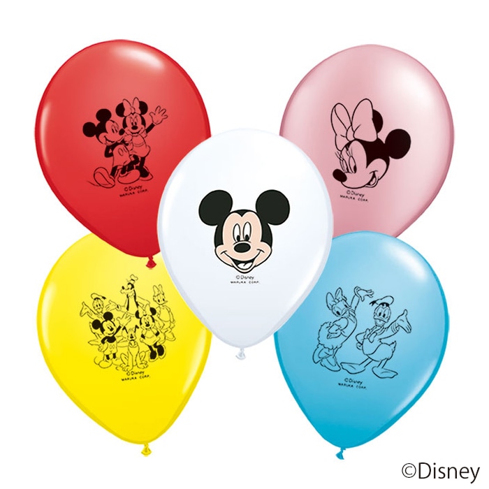 TakaraTec キャラクターバルーン ミッキー＆フレンズ 5個入 0702120118 1袋（ご注文単位1袋）【直送品】