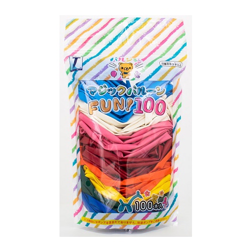TakaraTec バルンるん マジックバルーン FUN！100 100本入 0711010053 1袋（ご注文単位1袋）【直送品】