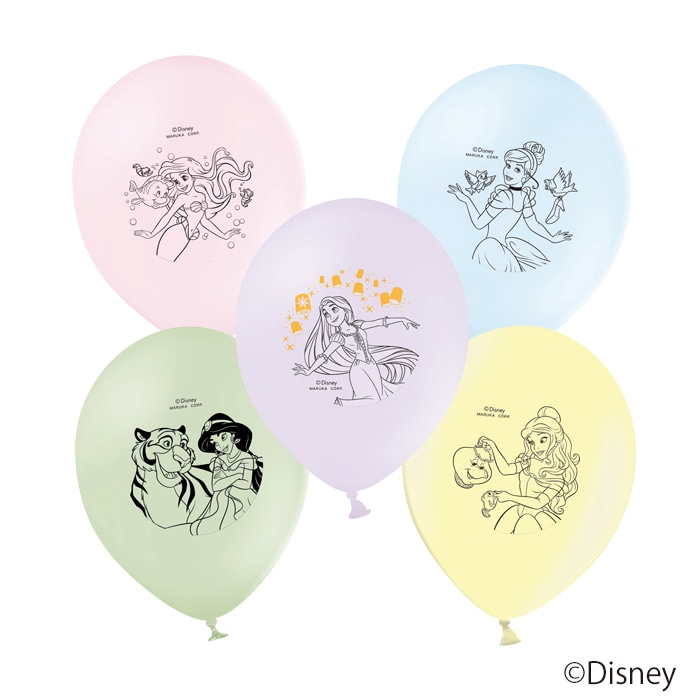 TakaraTec キャラクターバルーン ディズニープリンセス3 5個入 0702120137 1袋（ご注文単位1袋）【直送品】