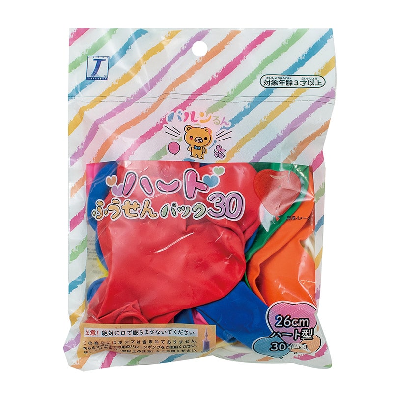 TakaraTec バルンるん ハートふうせんパック 30 30個入 0711010024 1袋（ご注文単位1袋）【直送品】