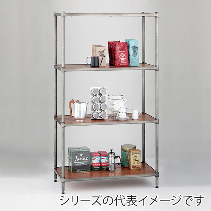 エレクター シェルフパーツ ベーシック ウッドシェルフ ヴィンテージエディション W600×D450mm ラギッドシダー 1枚(ご注文単位1枚)【直送品】