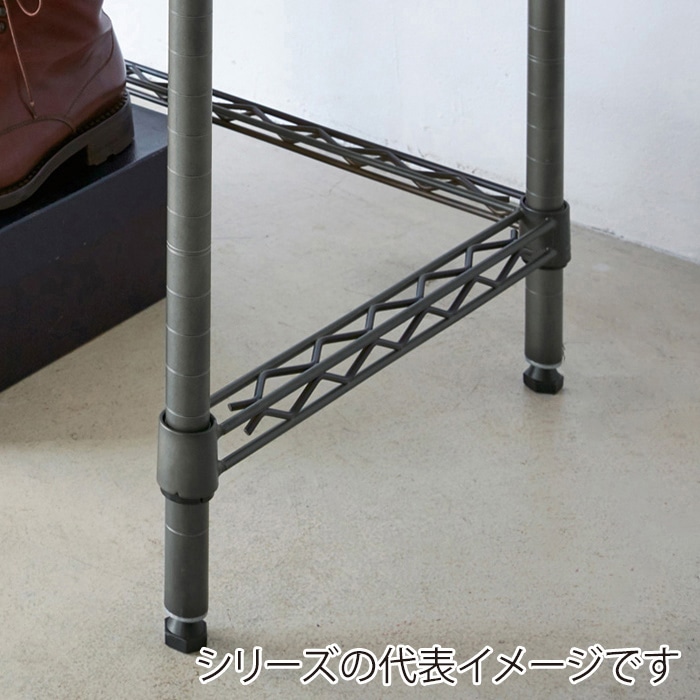 エレクター シェルフパーツ　ベーシック　3方クロスバー ヴィンテージエディション W1200×D450mm　シルバー 1本（ご注文単位1本）【直送品】