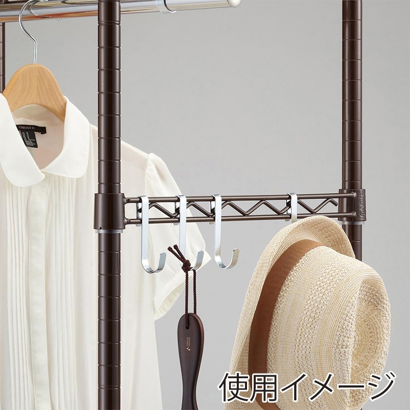 エレクター シェルフパーツ ベーシック フック クローム 4個入 1セット(ご注文単位1セット)【直送品】