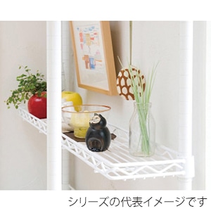 エレクター シェルフパーツ ベーシック ハーフシェルフ 600mm用 ホワイト 1枚(ご注文単位1枚)【直送品】