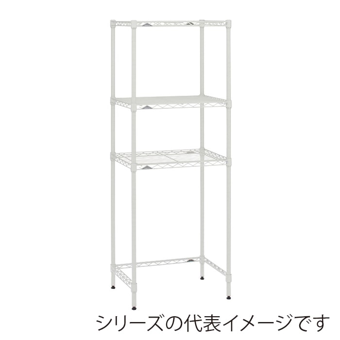 エレクター シェルフパーツ ベーシック 3方クロスバー W900×D450mm ホワイト 1本(ご注文単位1本)【直送品】