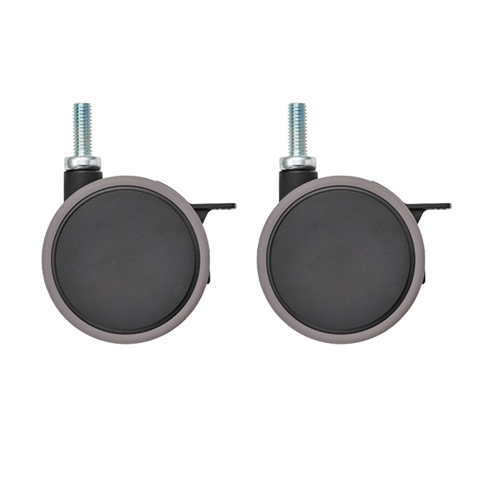 エレクター シェルフパーツ　ベーシック　双輪キャスター ストッパー付75mm　ブラック　2個入  1セット（ご注文単位1セット）【直送品】