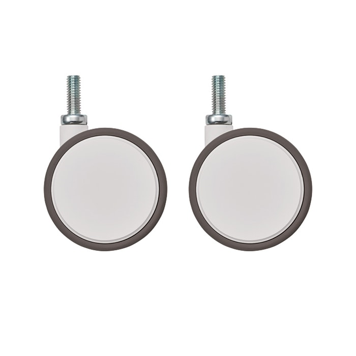 エレクター シェルフパーツ　ベーシック　双輪キャスター 75mm　ホワイト　2個入  1セット（ご注文単位1セット）【直送品】