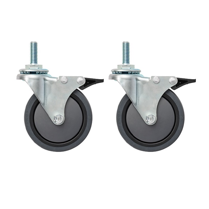 エレクター シェルフパーツ　ベーシック　エラストマーキャスター ストッパー付　75mm　2個入  1セット（ご注文単位1セット）【直送品】