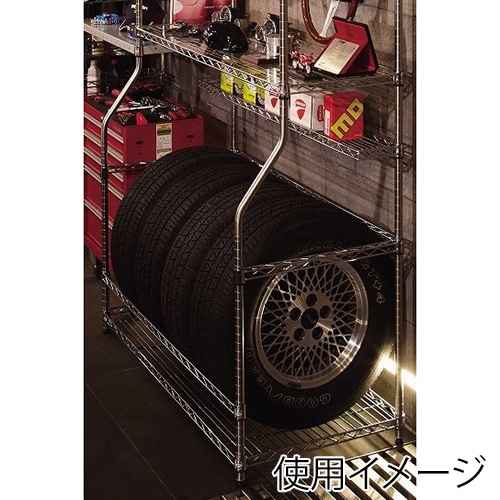 エレクター シェルフパーツ　ベーシック　ベンドポール 1900mm　ステンレス　2本入  1組（ご注文単位1組）【直送品】