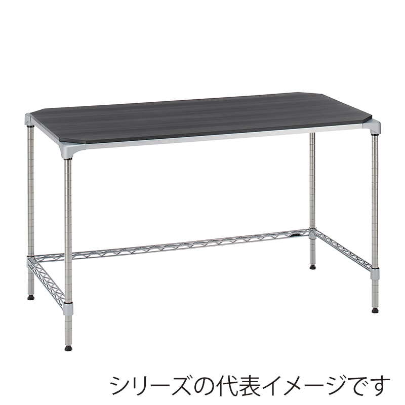 エレクター シェルフパーツ ベーシック ウッドシェルフ 天板用 W1200×D600mm ブラックウッド シルバーフレーム 1枚(ご注文単位1枚)【直送品】