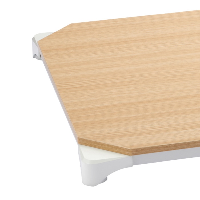 エレクター シェルフパーツ ベーシック ウッドシェルフ 天板用 W1200×D450mmナチュラルウッド ホワイトフレーム 1枚(ご注文単位1枚)【直送品】