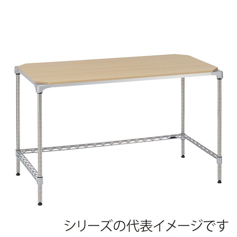 エレクター シェルフパーツ ベーシック ウッドシェルフ 天板用 W1200×D450mmナチュラルウッド シルバーフレーム 1枚(ご注文単位1枚)【直送品】