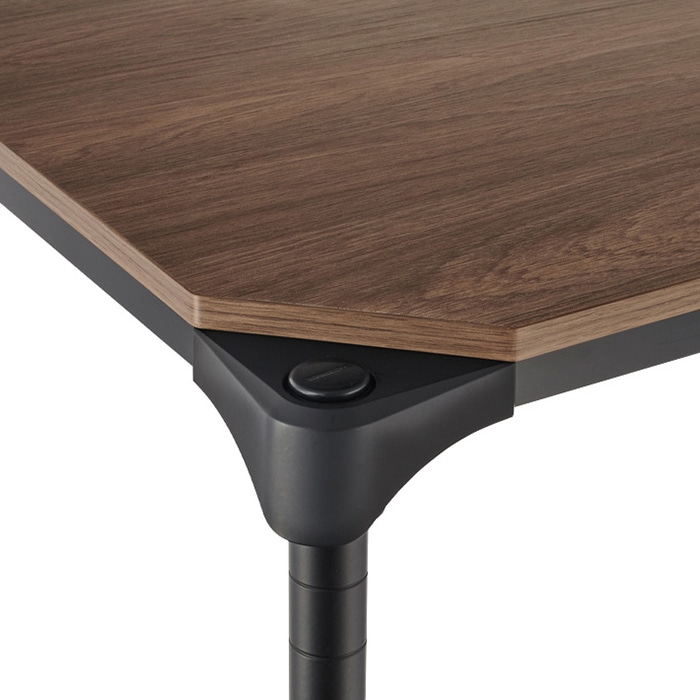 エレクター シェルフパーツ ベーシック ウッドシェルフ 棚用 W900×D450mm ウォールナット ブラックフレーム 1枚(ご注文単位1枚)【直送品】