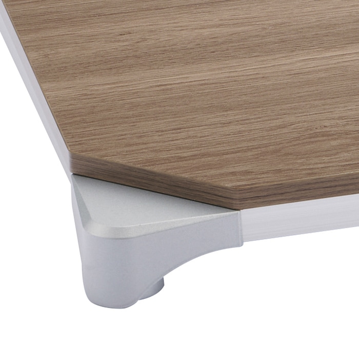 エレクター シェルフパーツ ベーシック ウッドシェルフ 天板用 W1200×D450mm ウォールナット シルバーフレーム 1枚(ご注文単位1枚)【直送品】