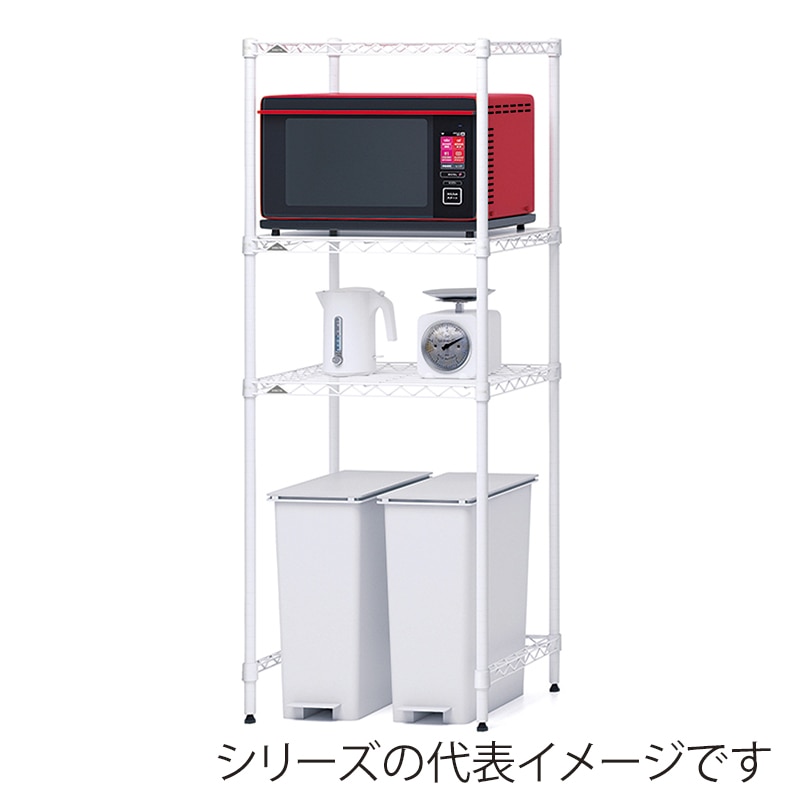 エレクター シェルフパーツ ベーシック ワイヤーシェルフ W600×D350mm ホワイト 1枚(ご注文単位1枚)【直送品】