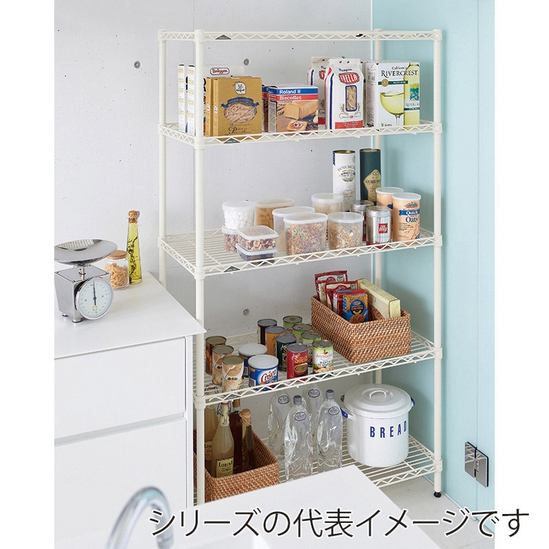 エレクター シェルフパーツ ベーシック ワイヤーシェルフ W1500×D350mm ホワイト 1枚(ご注文単位1枚)【直送品】