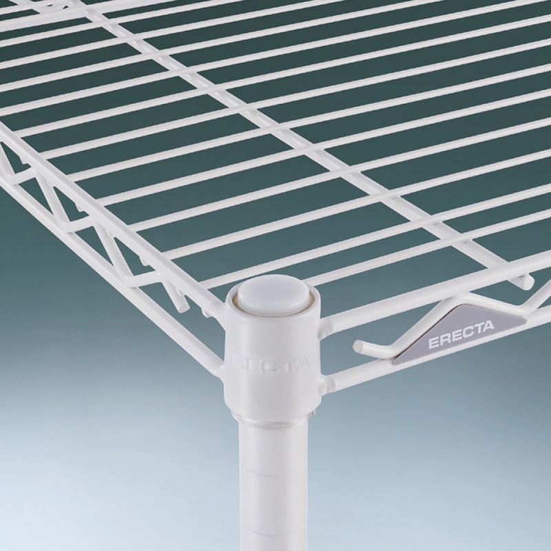 エレクター シェルフパーツ ベーシック ワイヤーシェルフ W450×D450mm ホワイト 1枚(ご注文単位1枚)【直送品】