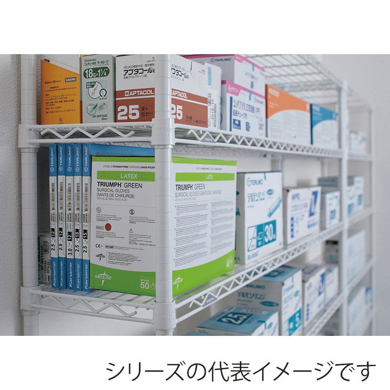 エレクター シェルフパーツ ベーシック ワイヤーシェルフ W1500×D450mm ホワイト 1枚(ご注文単位1枚)【直送品】