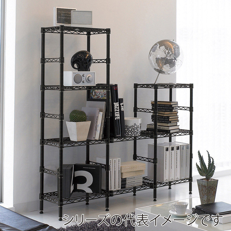 エレクター シェルフパーツ ベーシック ワイヤーシェルフ W750×D350mm ブラック 1枚(ご注文単位1枚)【直送品】