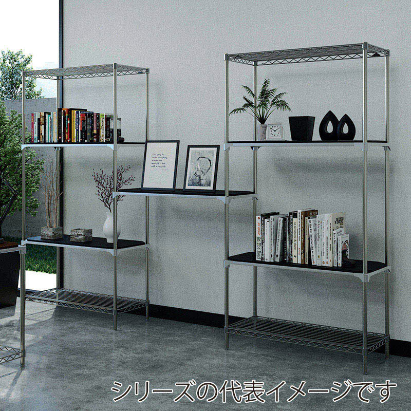 エレクター シェルフパーツ ベーシック ワイヤーシェルフ W750×D300mm クローム 1枚(ご注文単位1枚)【直送品】