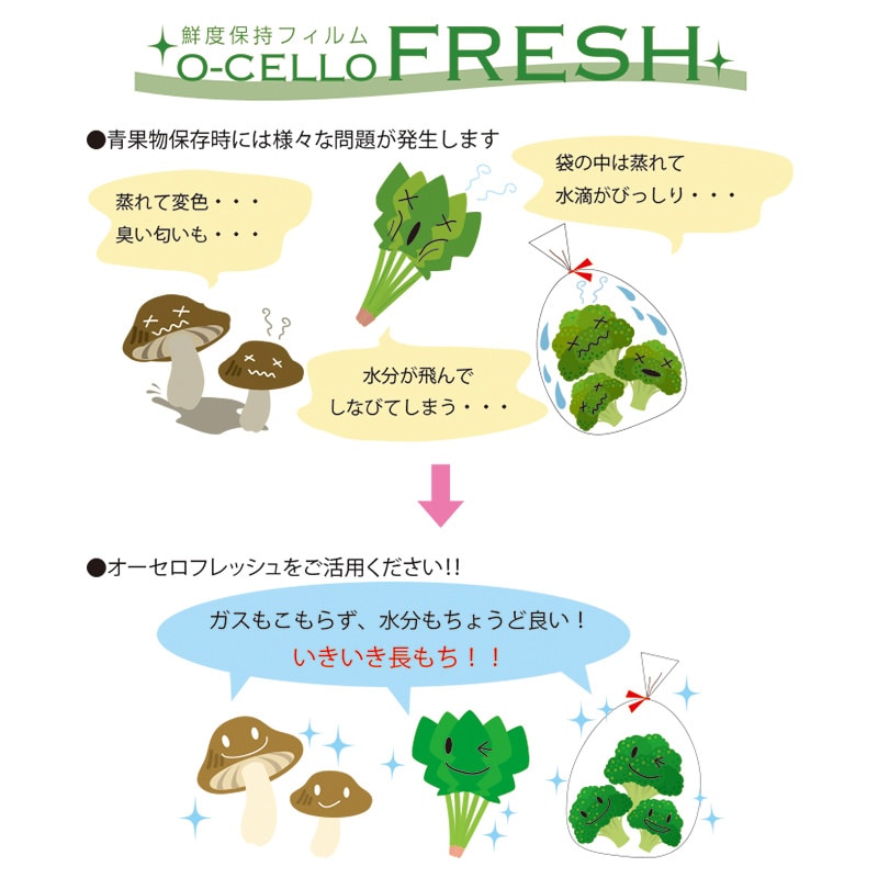 オーセロ OPPボードン鮮度保持袋 オーセロフレッシュ Nタイプ 10号 100枚/袋(ご注文単位50袋)【直送品】