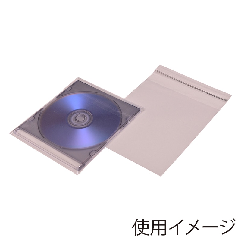 伊藤忠リーテイルリンク OPP袋 フタ付 CD用 100枚入 OBT-15 1パック(ご注文単位100パック)【直送品】