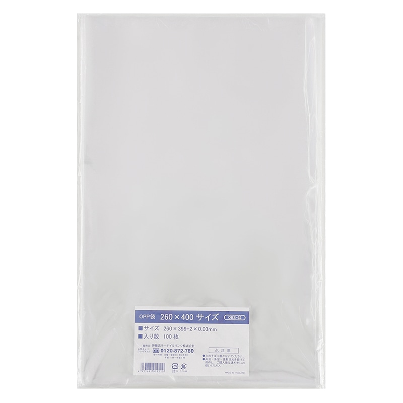 伊藤忠リーテイルリンク OPP袋 260×400　100枚入 OBS-32　1パック（ご注文単位30パック）【直送品】