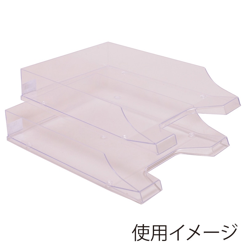 伊藤忠リーテイルリンク 収納ボックス レタートレー A4縦 クリア QTCL727 1個(ご注文単位32個)【直送品】