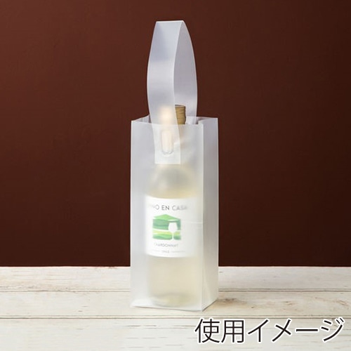 伊藤忠リーテイルリンク ポリ手提げ袋 フロストワインバッグ ミニ 50枚入 FWB-MIN 1パック(ご注文単位10パック)【直送品】