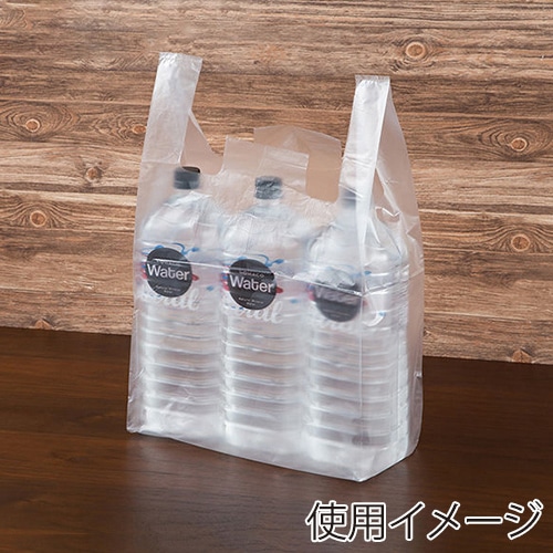 伊藤忠リーテイルリンク レジ袋　半透明　紐付き 45号サイズ　エンボス付き　100枚入 VCR-45HTH　1パック（ご注文単位10パック）【直送品】