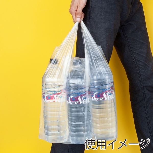 伊藤忠リーテイルリンク レジ袋　半透明　紐付き 45号サイズ　エンボス付き　100枚入 VCR-45HTH　1パック（ご注文単位10パック）【直送品】