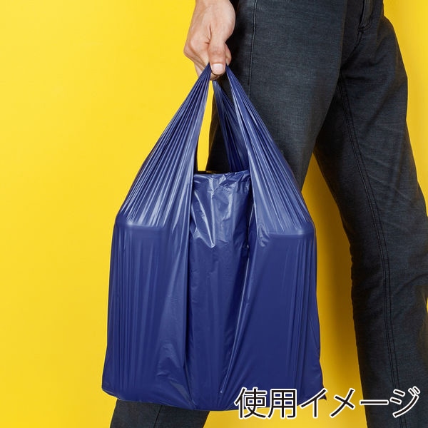 伊藤忠リーテイルリンク レジ袋 ネイビー 45号サイズ 100枚入 VCJ-45N 1パック(ご注文単位10パック)【直送品】