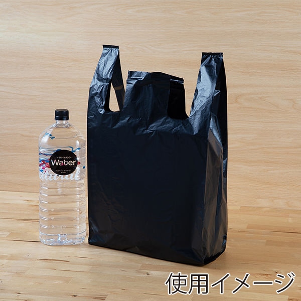 伊藤忠リーテイルリンク レジ袋 ブラック 45号サイズ 100枚入 VCJ-45B 1パック(ご注文単位10パック)【直送品】