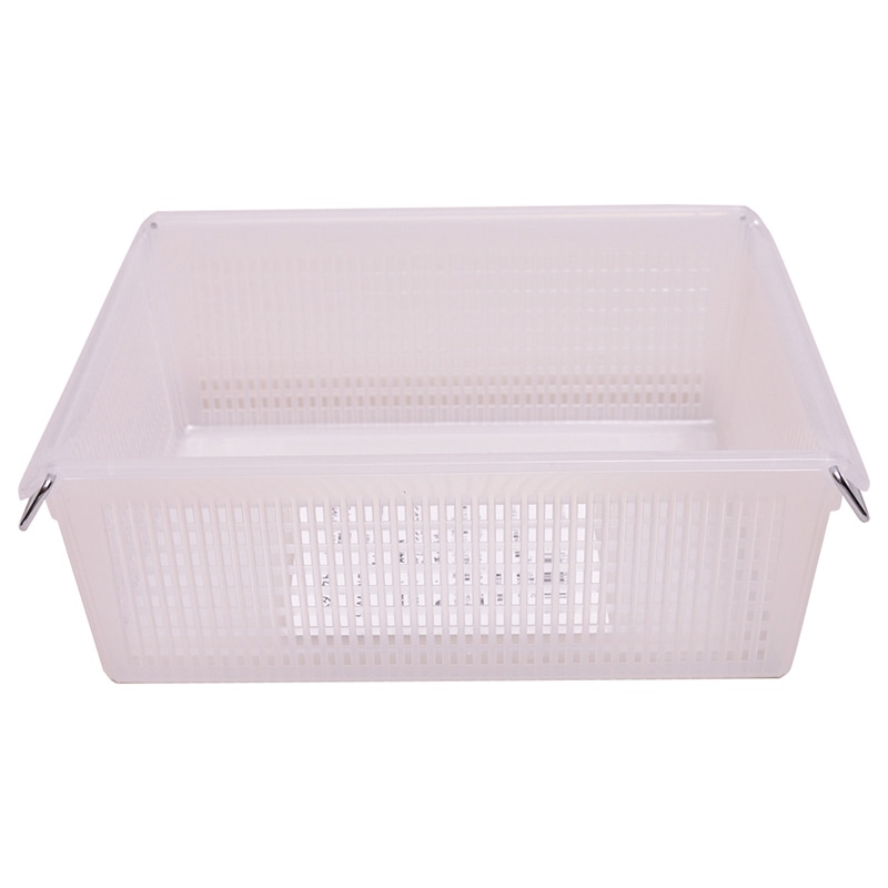 伊藤忠リーテイルリンク 収納ボックス　スタックトレー　メタルハンドル付 深型　小　ホワイト STA4D-N 1個（ご注文単位12個）【直送品】