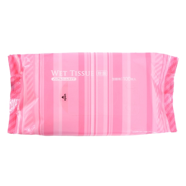伊藤忠リーテイルリンク 除菌ウェットティッシュ ノンアルコールタイプ 詰替用 100枚入 DPN-002 1パック(ご注文単位24パック)【直送品】