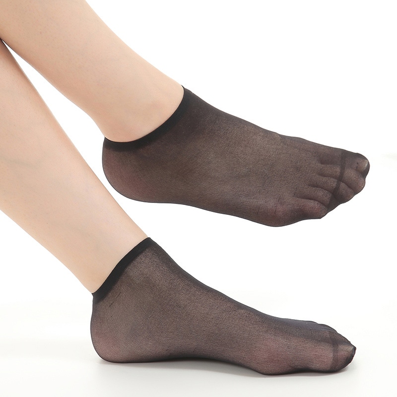 伊藤忠リーテイルリンク 試着用くるぶしストッキング ブラック 100枚入 VTSB100-B 1箱(ご注文単位50箱)【直送品】