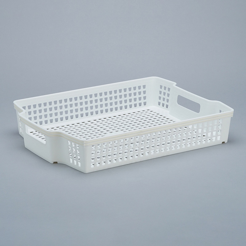 伊藤忠リーテイルリンク 収納ボックス　スタッキングバスケット A4サイズ対応　小　ホワイト SB14120　1個（ご注文単位24個）【直送品】