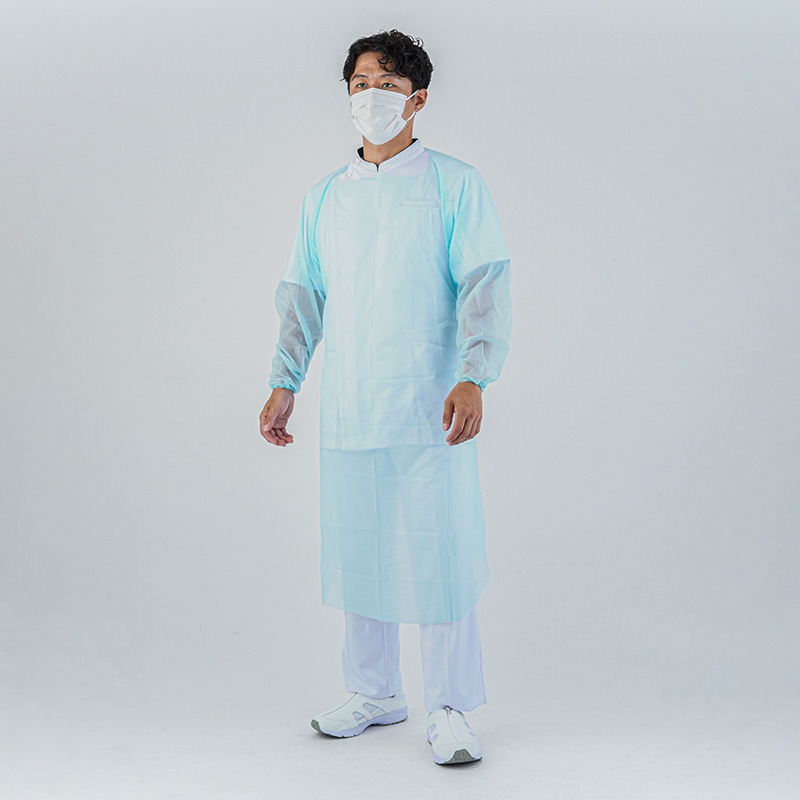 伊藤忠リーテイルリンク プラスチックガウン　ゴム袖 10枚入 SHG-001　1箱（ご注文単位16箱）【直送品】