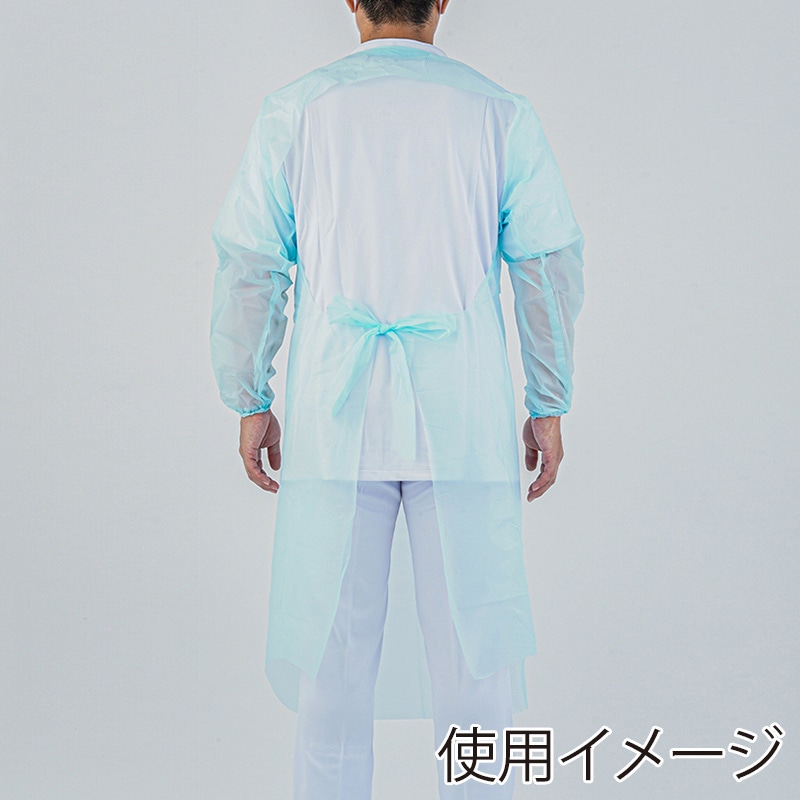 伊藤忠リーテイルリンク プラスチックガウン ゴム袖 個包装 SHG-002 1箱（ご注文単位16箱）【直送品】