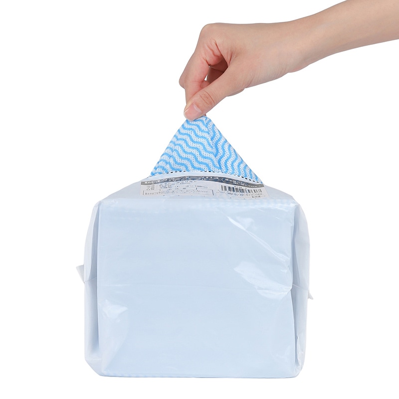 伊藤忠リーテイルリンク 抗菌カウンタークロス ハーフサイズ ブルー 100枚入 KYM-1 1パック(ご注文単位24パック)【直送品】