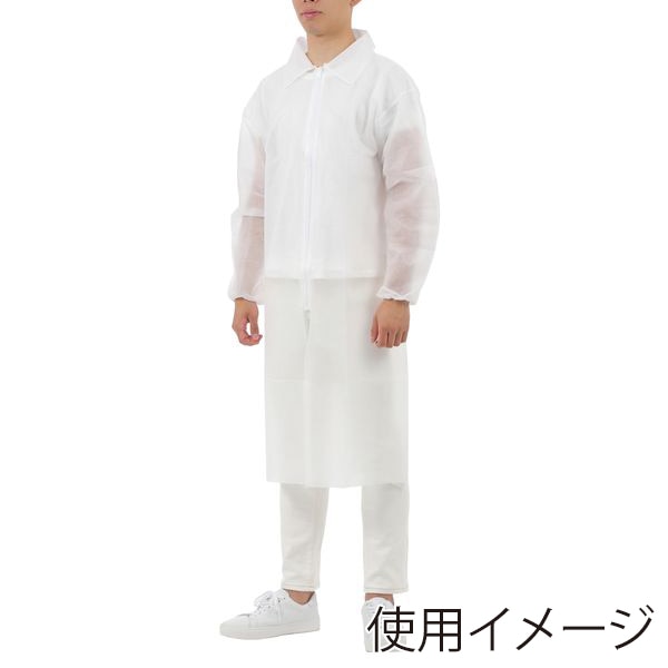 伊藤忠リーテイルリンク 不織布白衣 目付45g M WG-001 1枚（ご注文単位50枚）【直送品】