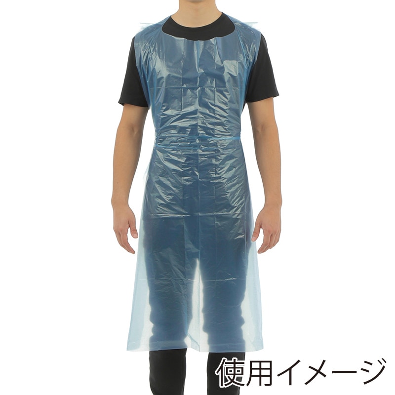 伊藤忠リーテイルリンク プラスチックエプロン ブルー 50枚 INAP01 1箱(ご注文単位20箱)【直送品】