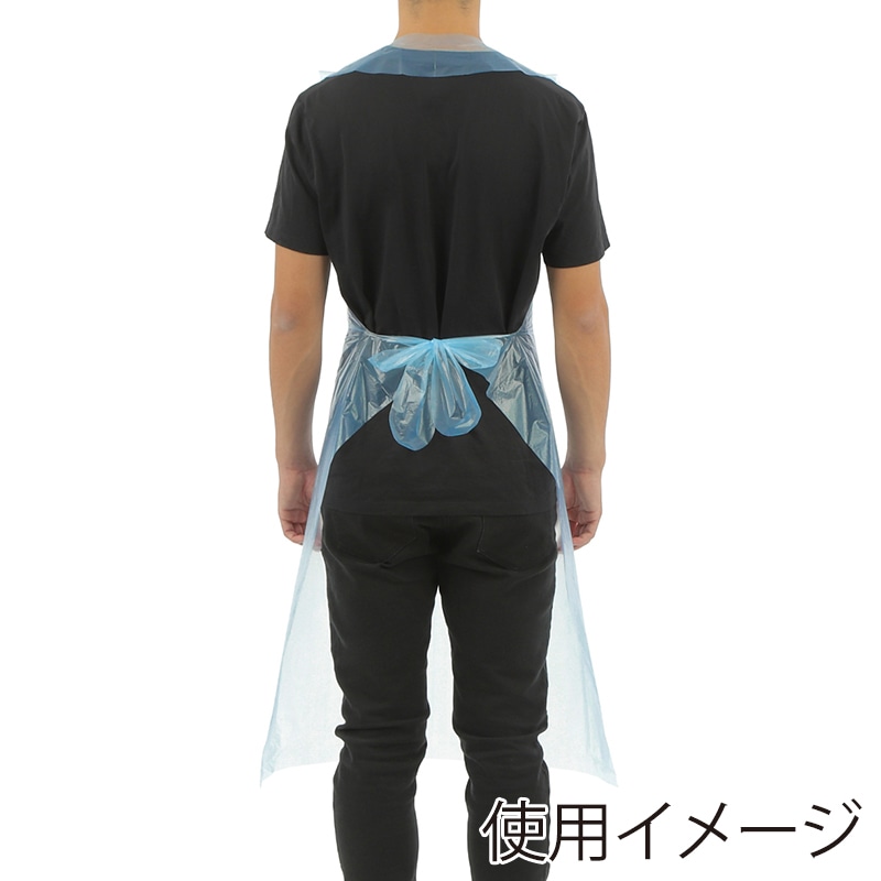 伊藤忠リーテイルリンク プラスチックエプロン ブルー 50枚 INAP01 1箱(ご注文単位20箱)【直送品】