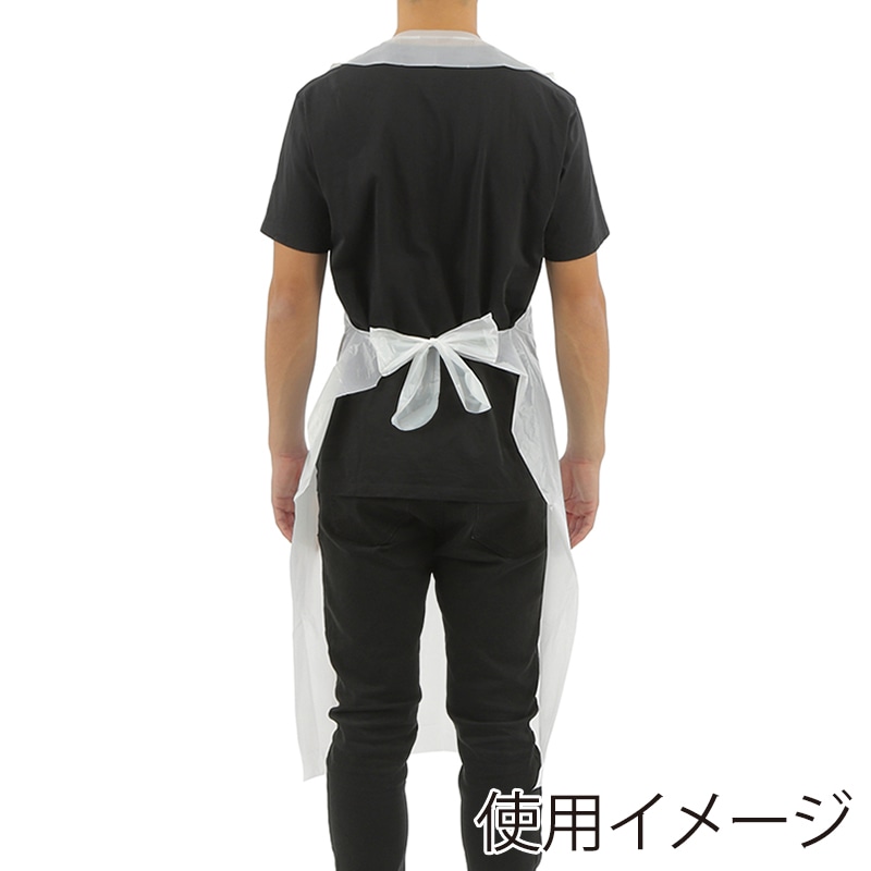 伊藤忠リーテイルリンク プラスチックエプロン ホワイト 50枚 INAP03 1箱（ご注文単位20箱）【直送品】