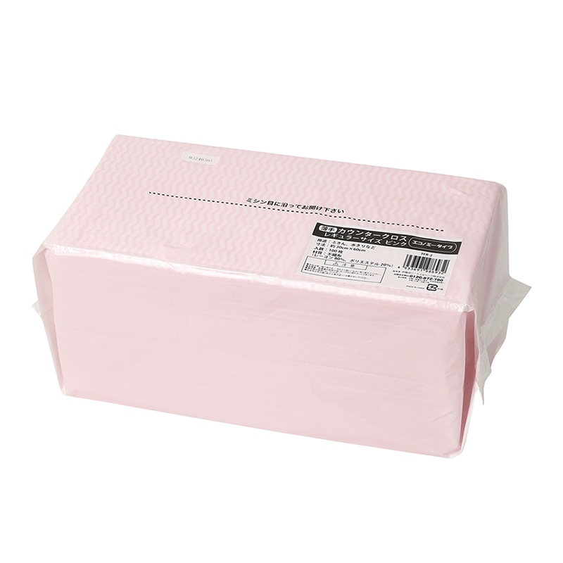 伊藤忠リーテイルリンク 薄手カウンタークロス レギュラーサイズ ピンク 100枚入 TFR-2 1パック（ご注文単位12パック）【直送品】