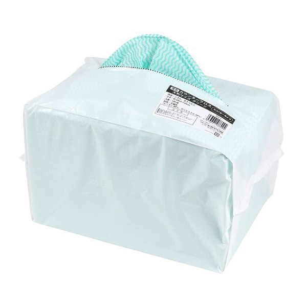 伊藤忠リーテイルリンク 薄手カウンタークロス 大判サイズ グリーン 100枚入 TFO-4 1パック(ご注文単位12パック)【直送品】