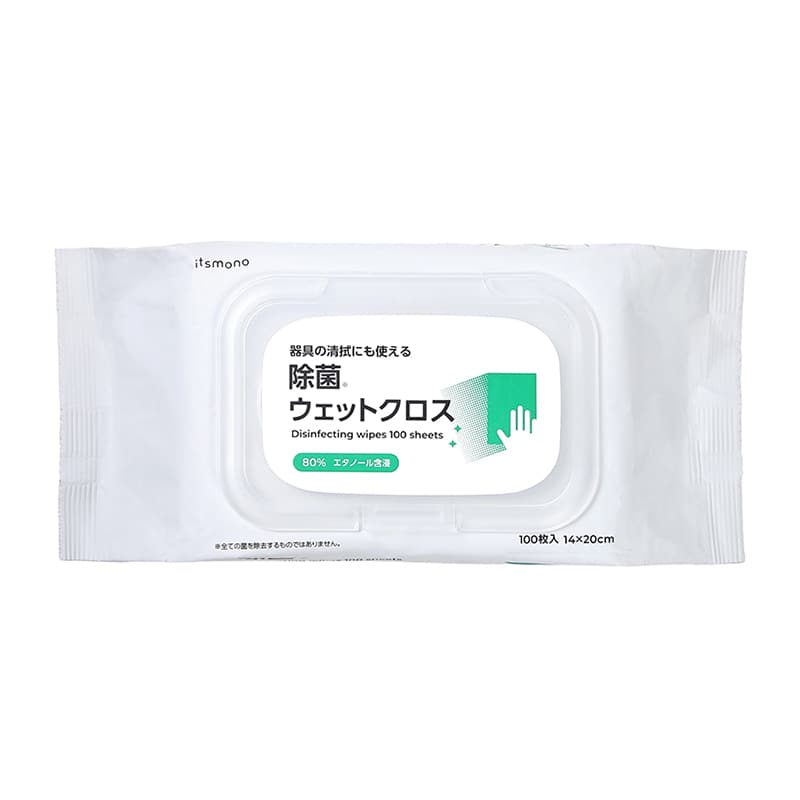 伊藤忠リーテイルリンク 除菌ウェットクロス ピロータイプ 100枚入 IRLN-003 1個（ご注文単位24個）【直送品】